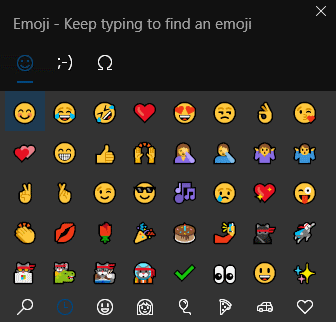 Windows Emoji Keyboard