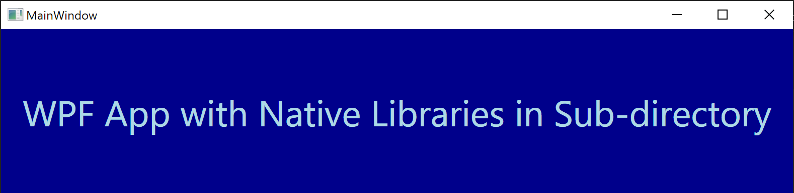Move Native Libraries Wpf App